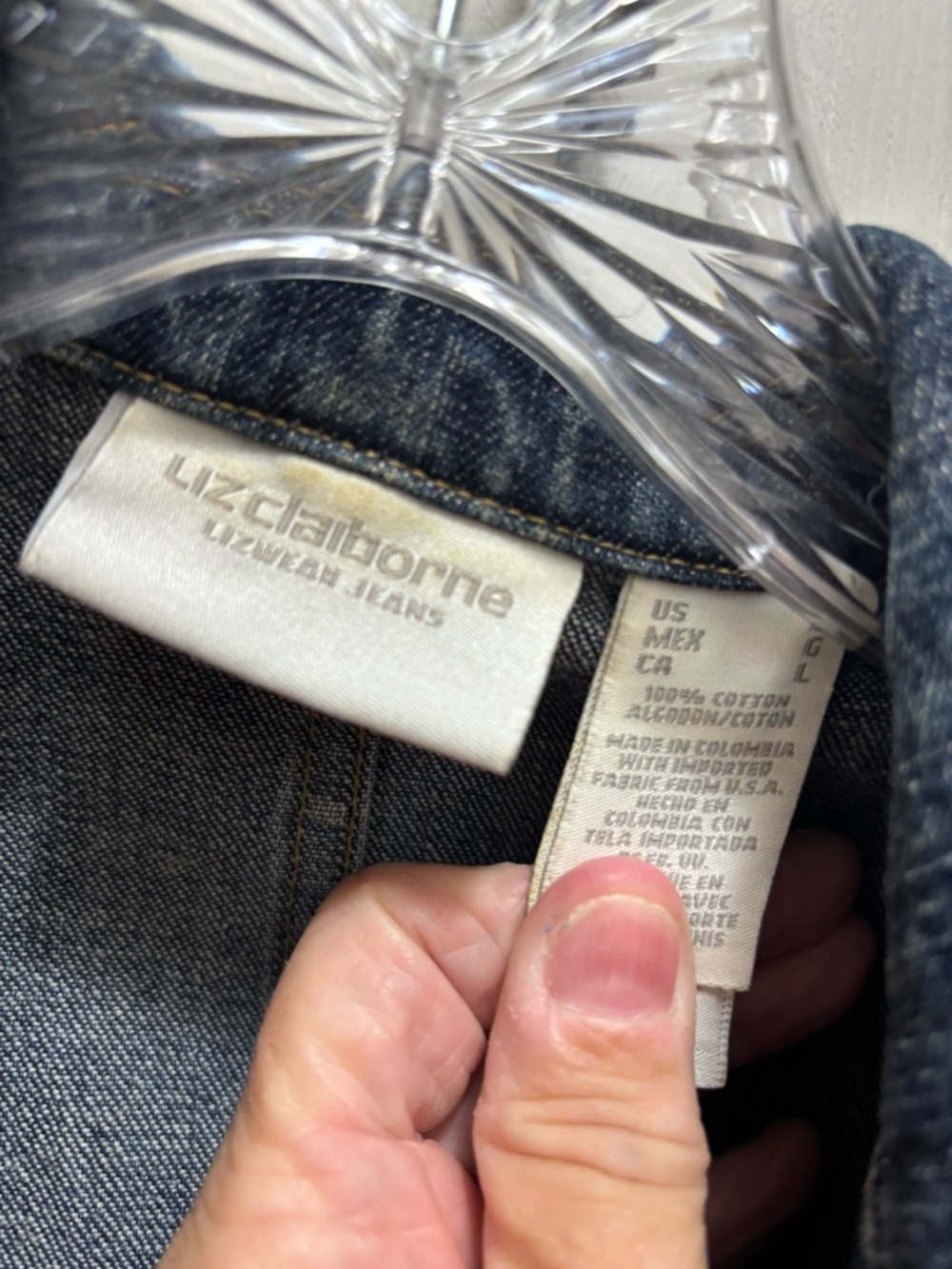 Liz Claiborne Dark Blue Denim Blazer Jacket - Picture 6 of 7
